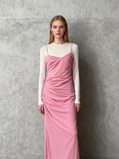 ZARA Pink Long Dress Size M