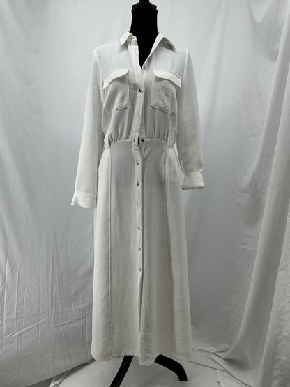 ZARA White Dress Coat Size XS