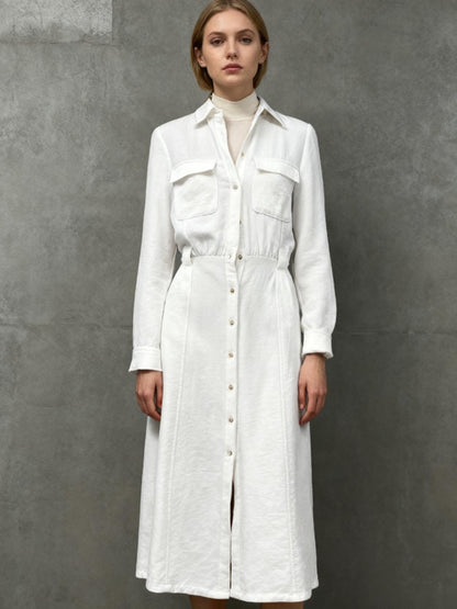 ZARA White Dress Coat Size XS