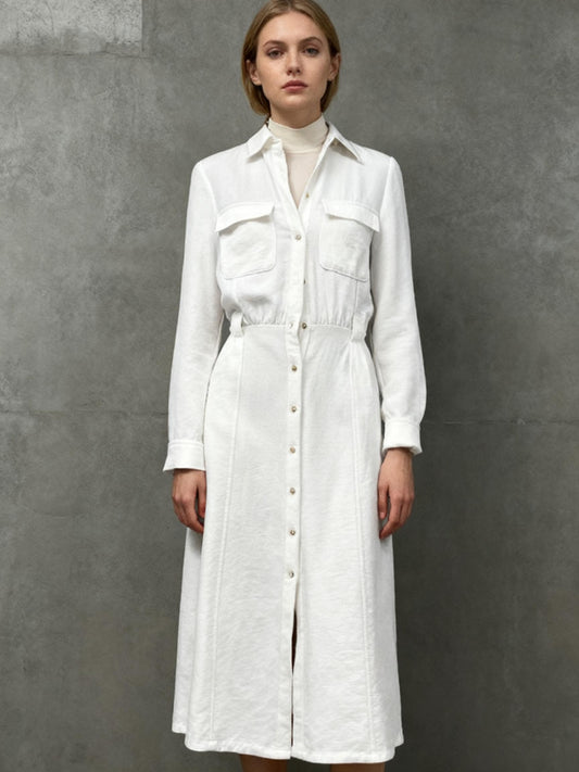 ZARA White Dress Coat Size XS