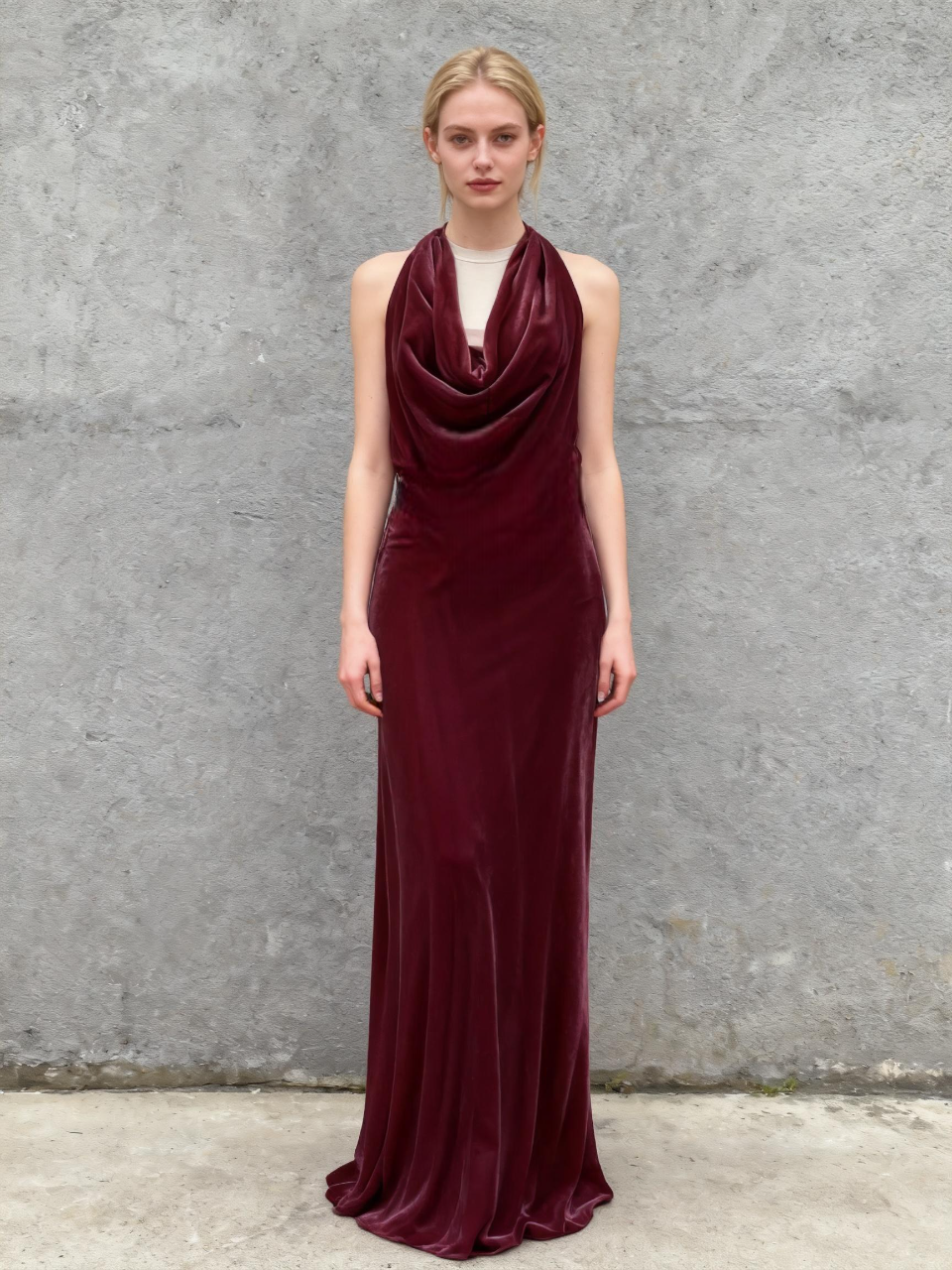 ZARA Maroon Long Dress Size S