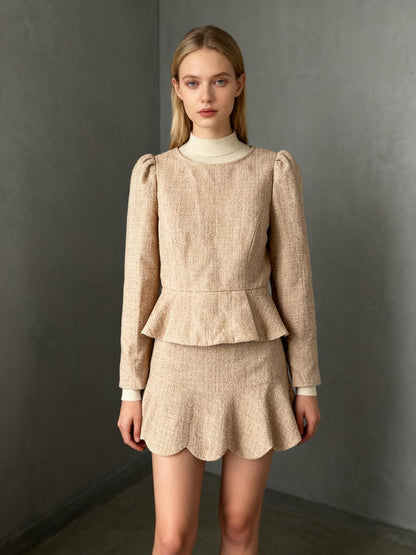 Beige Textured sweater Size XS