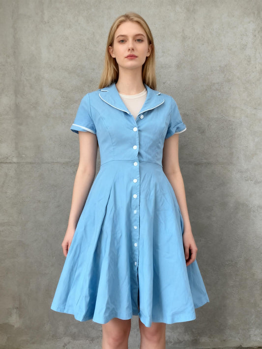 Light Blue Button-up Dress Size S