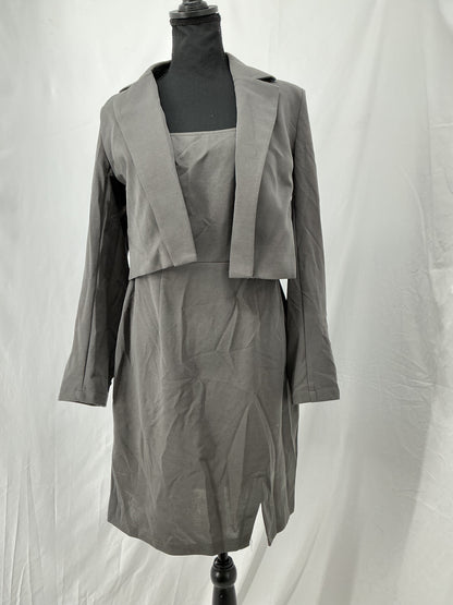 Grey Suit Dress and Coat size M