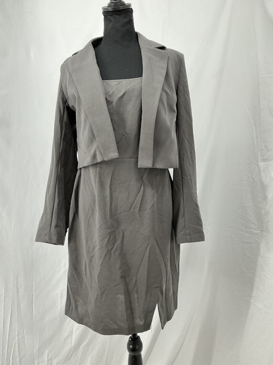 Grey Suit Dress and Coat size M