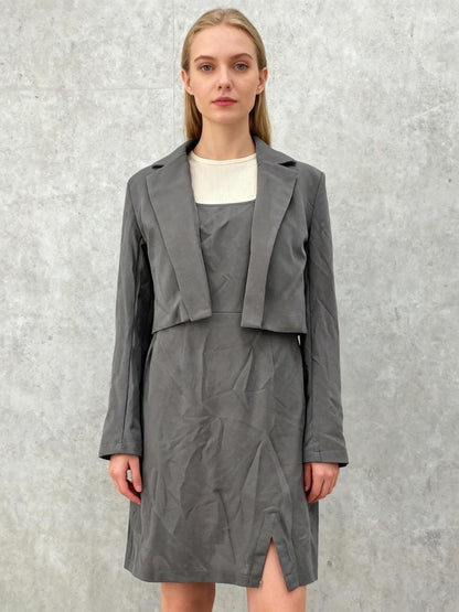 Grey Suit Dress and Coat size M