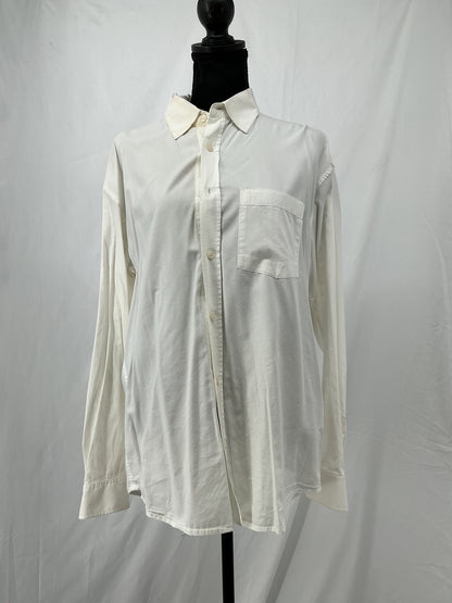 H&M White Button-up Shirt Size M