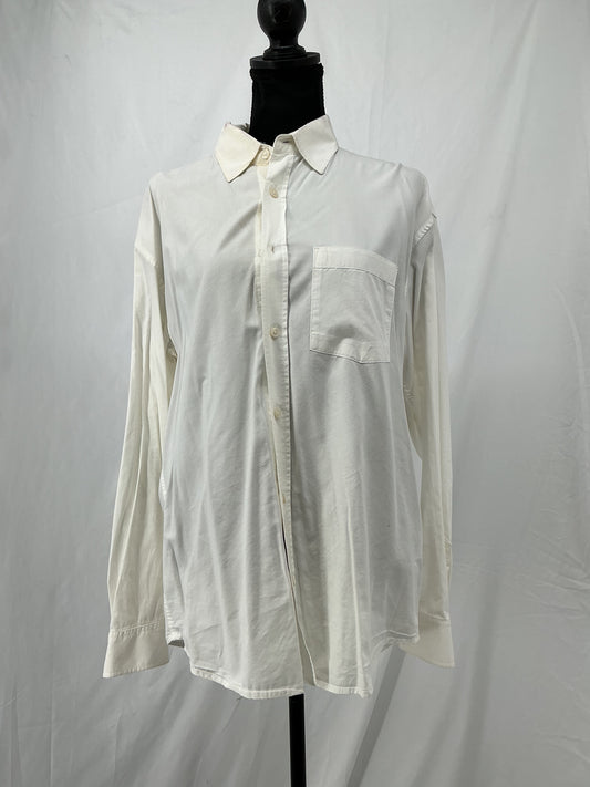 H&M White Button-up Shirt Size M