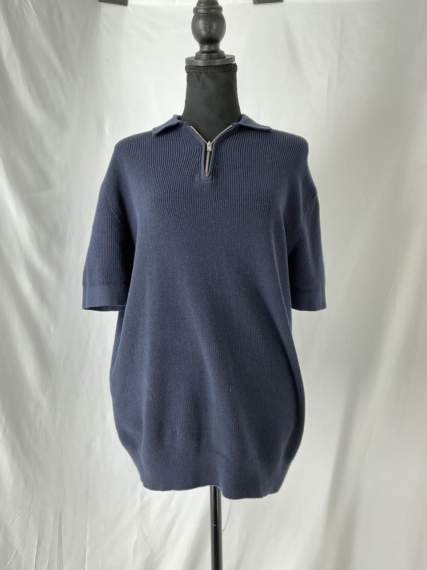 ZARA Navy Blue Sweater T-Shirt Size M