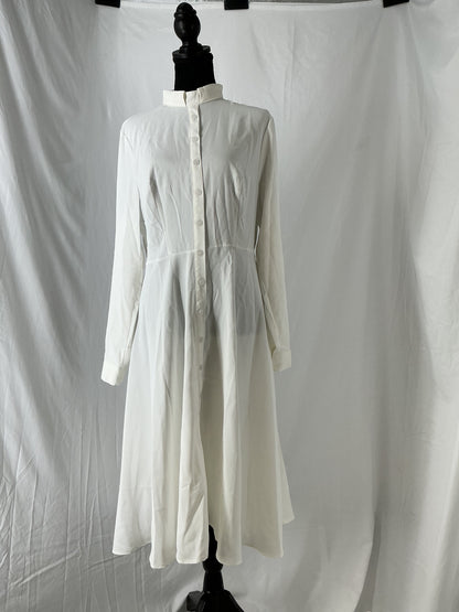 White Long Sleeve Dress Size M