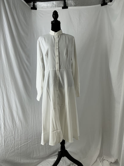 White Long Sleeve Dress Size L