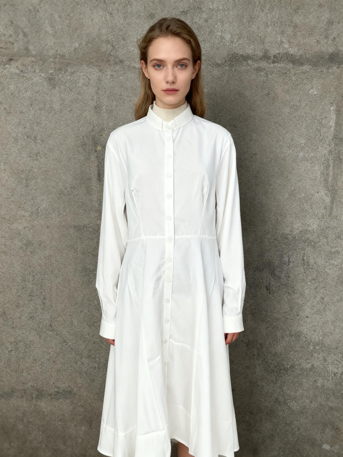 White Long Sleeve Dress Size L