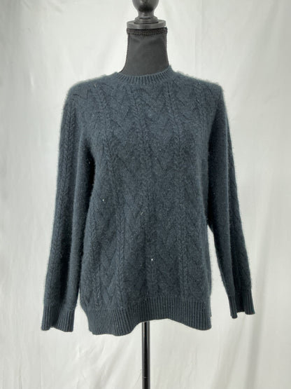 Grey Cable Knit Sweater Size No