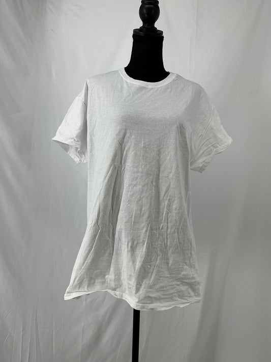 FRUIT OF THE LOOM White T-Shirt Size L
