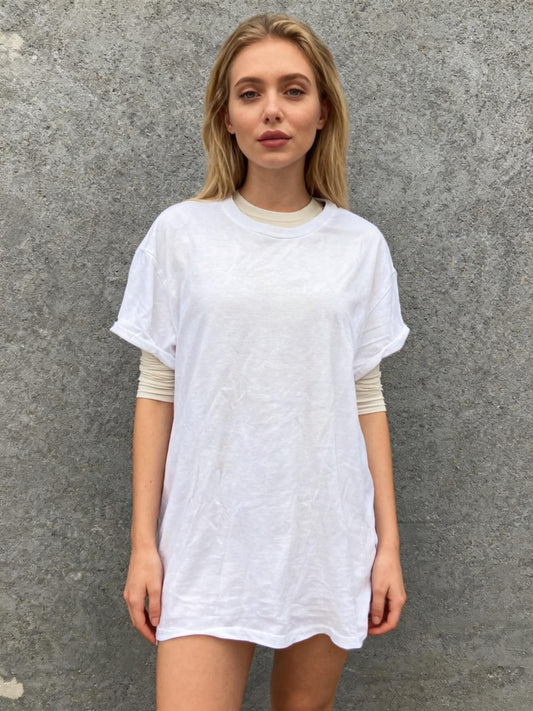 FRUIT OF THE LOOM White T-Shirt Size L