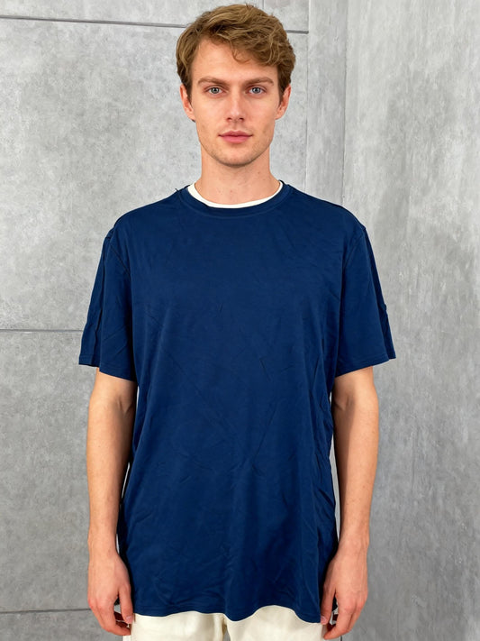 REALESSENTIALS Blue T-Shirt Size L
