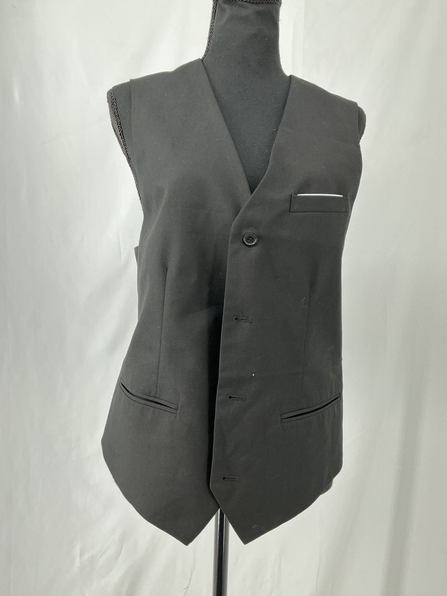 Black Suit Vest Size L