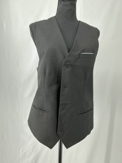 Black Suit Vest Size L