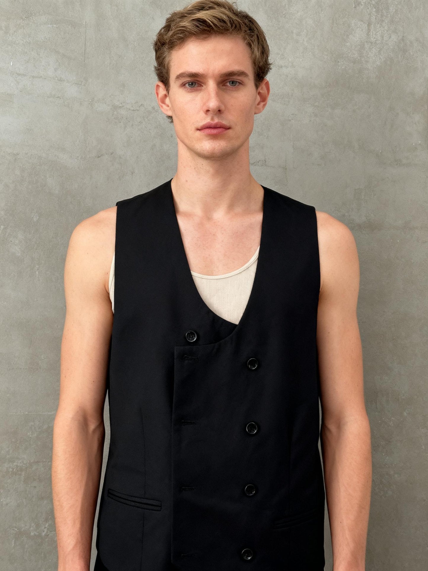 Black Suit Vest Size S