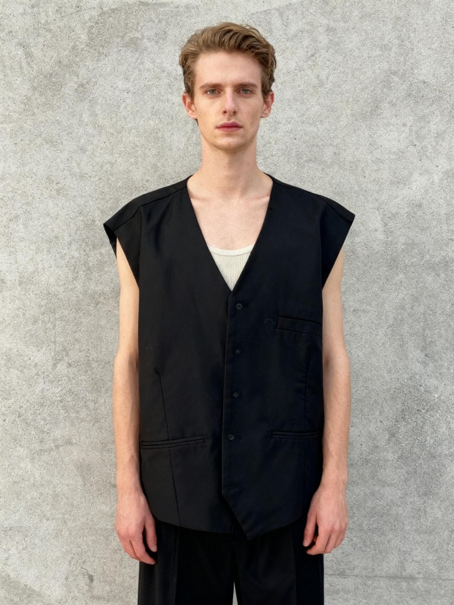Black Suit Vest Size No