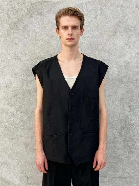 Black Suit Vest Size No