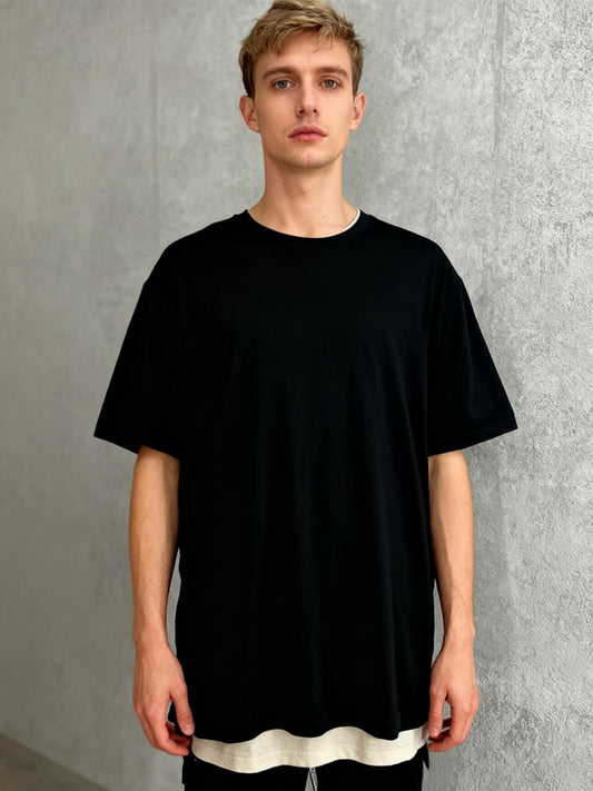 DAVID ARCHY Black T-Shirt Size L