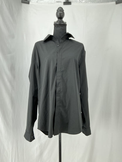 COOFANDY Black Suit Shirt Size L