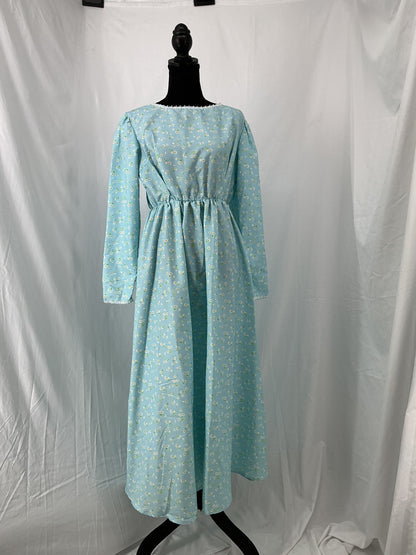 Light Blue Floral Dress Size No