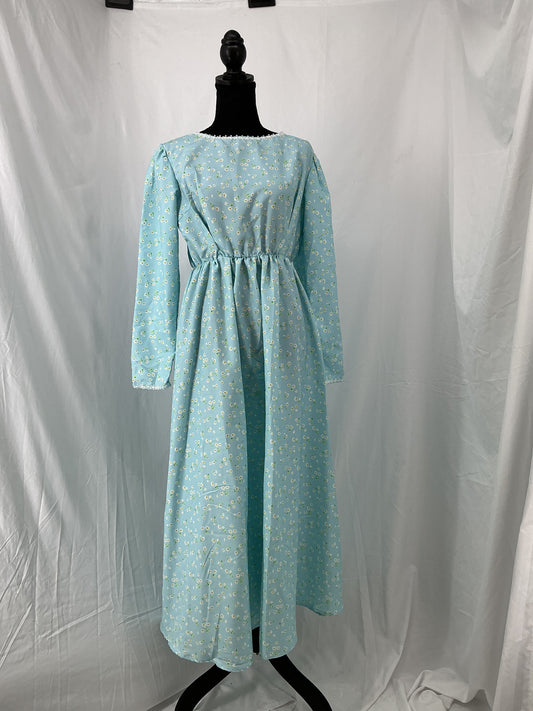 Light Blue Floral Dress Size No