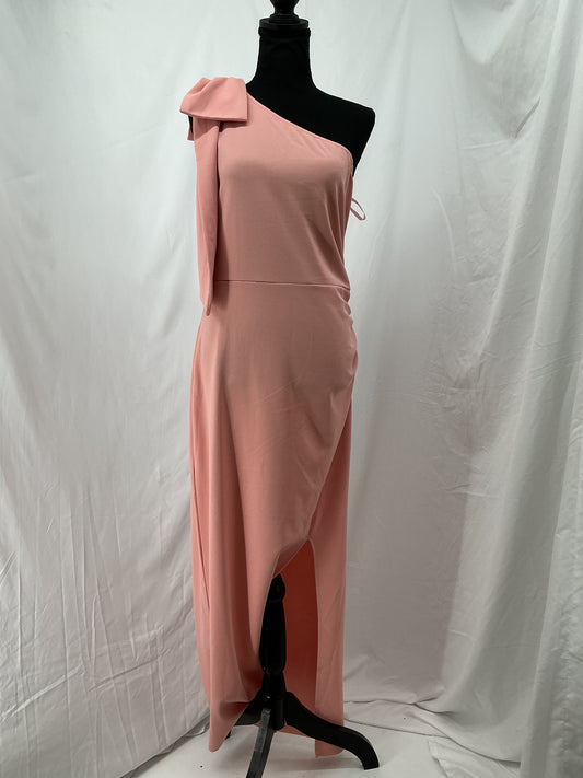Pretty Garden Pink One-shoulder Dress Size M