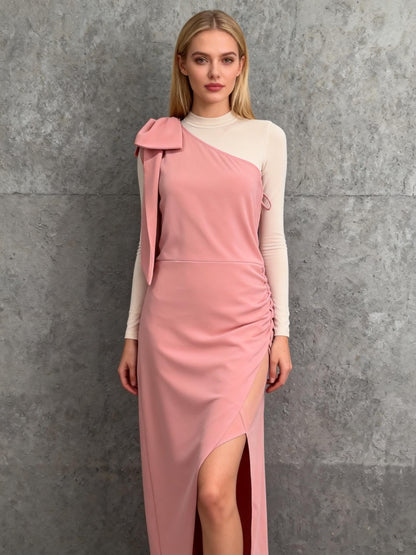 Pretty Garden Pink One-shoulder Dress Size M