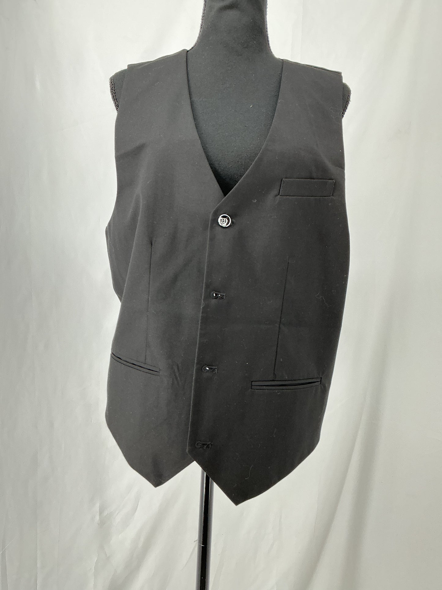 Black Suit Vest Size L