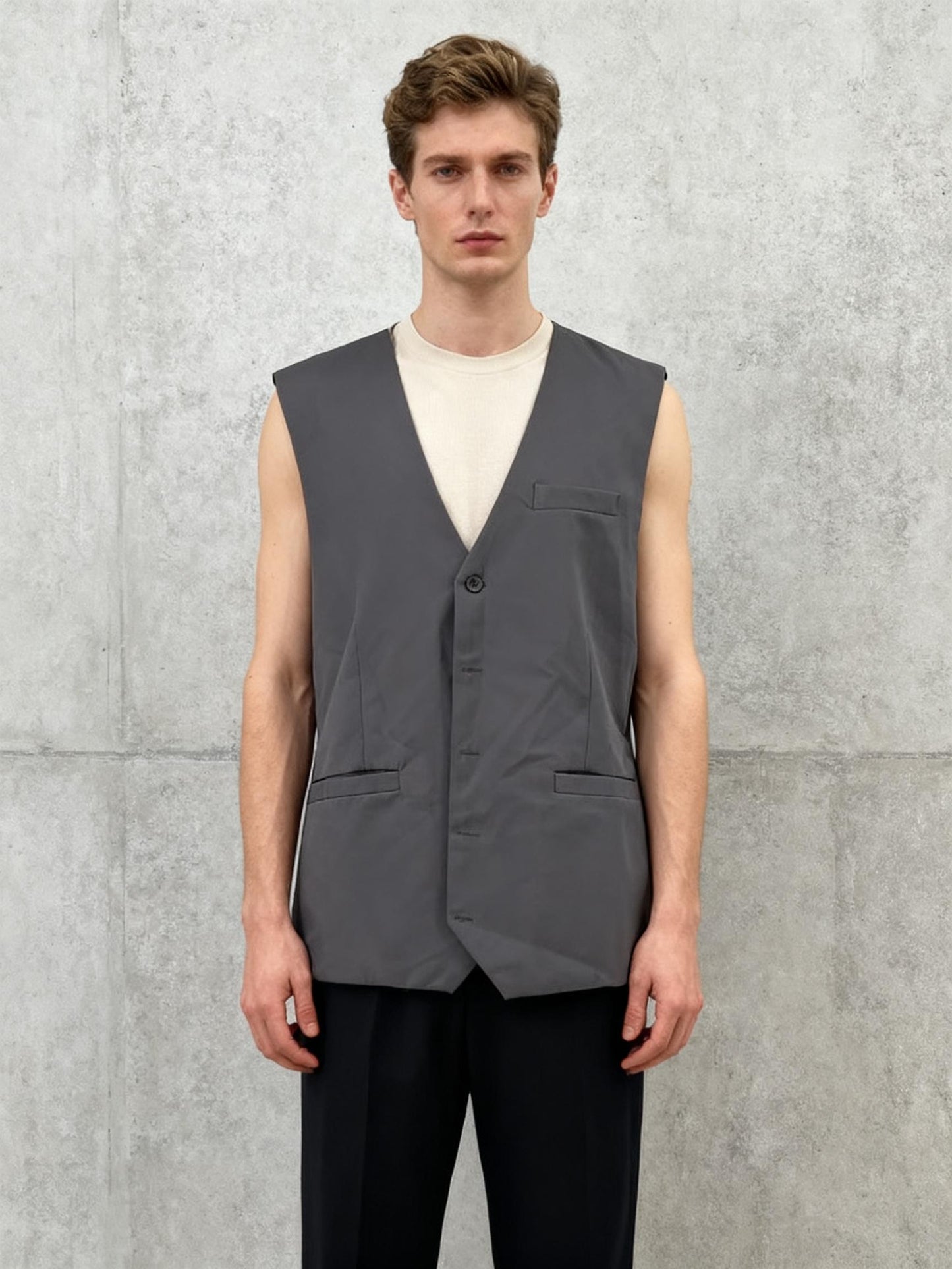 Grey Suit Vest Size M