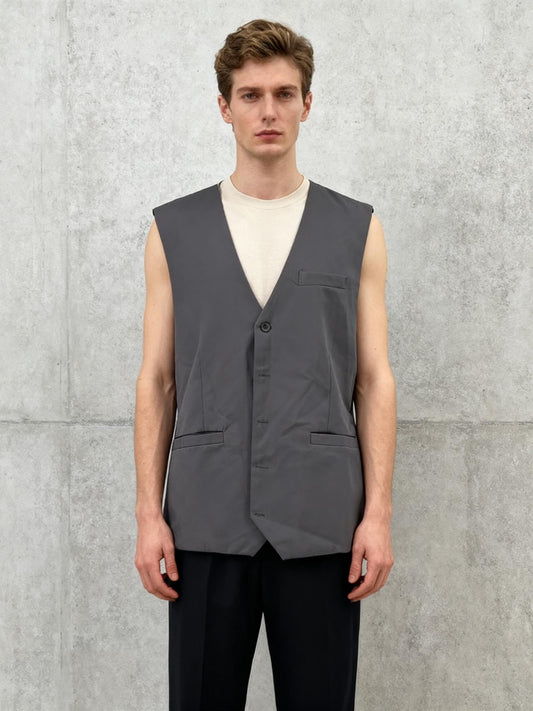 Grey Suit Vest Size M