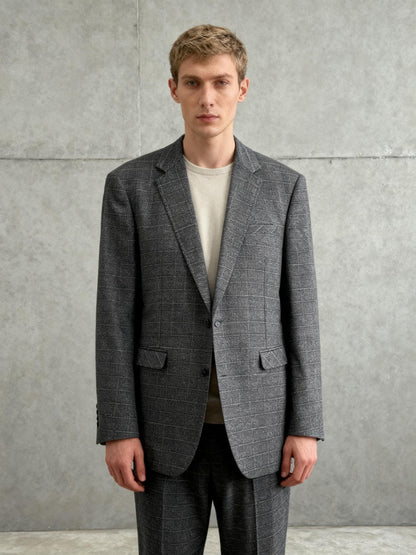 Grey Cherkered Blazer Size M
