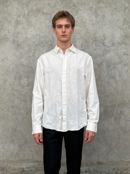 Amazon Essentials White Suit Shirt Size L