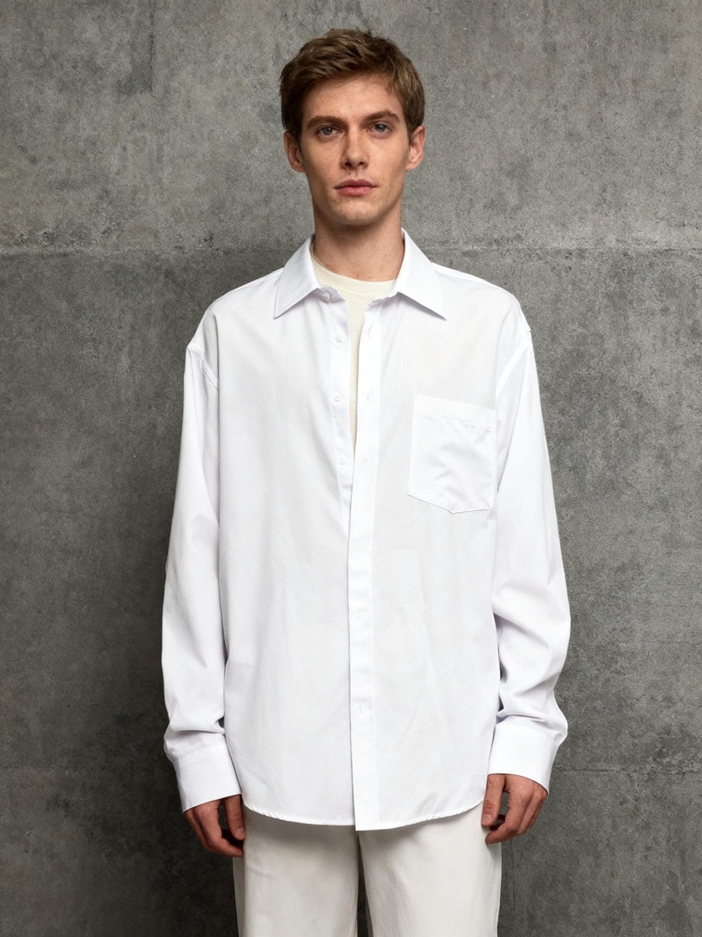 White Suit Shirt Size M