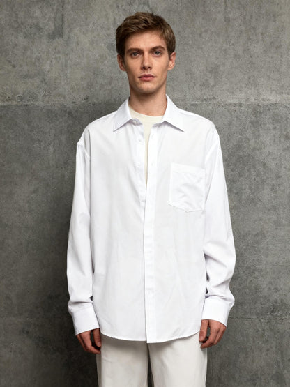 White Suit Shirt Size M