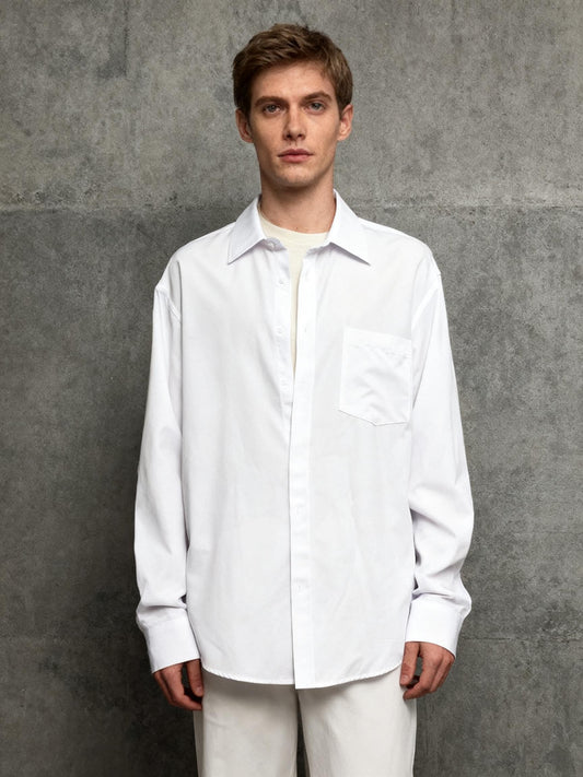 White Suit Shirt Size M