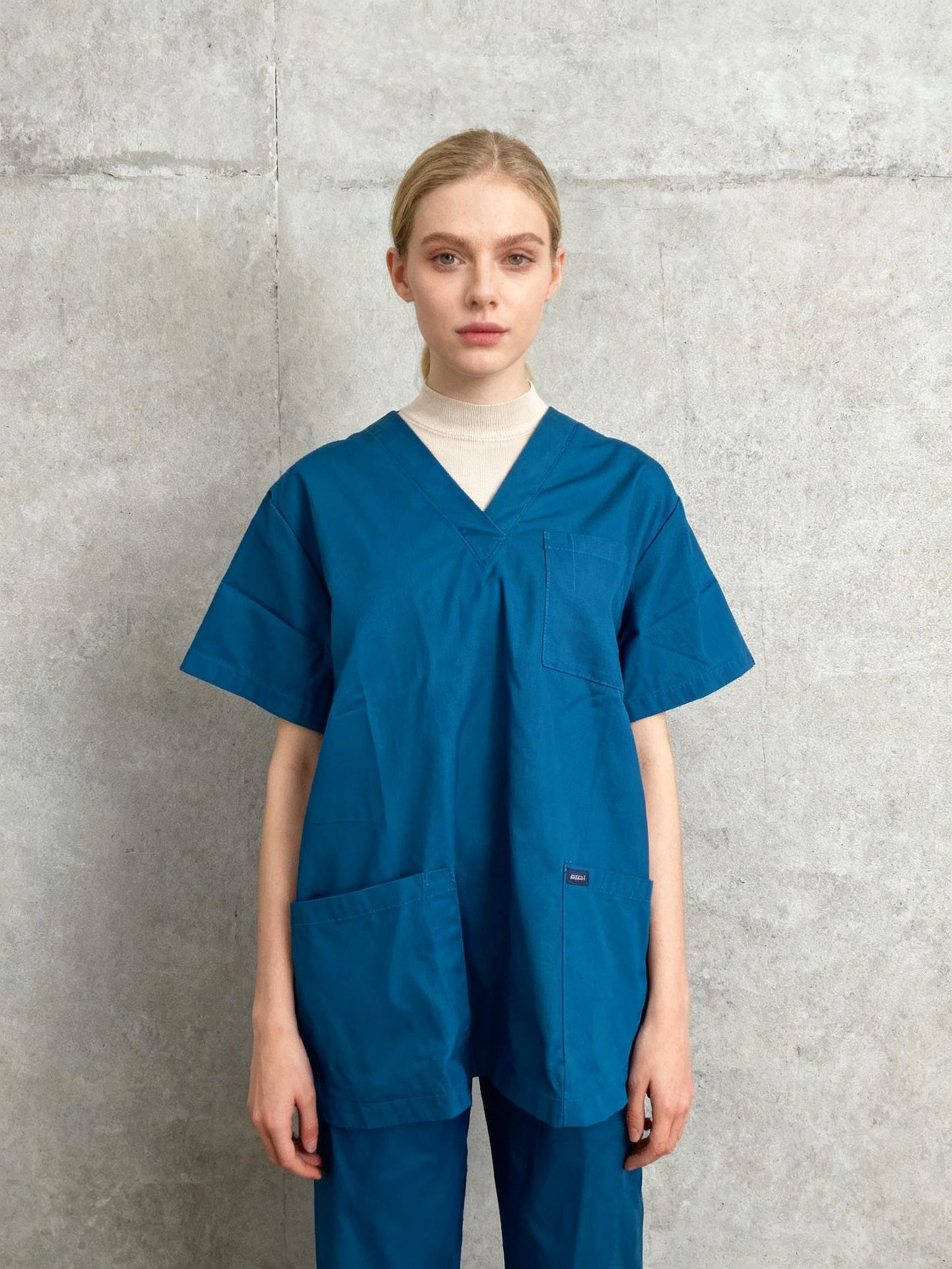 DAGACCI Blue Nurse Uniform Size S