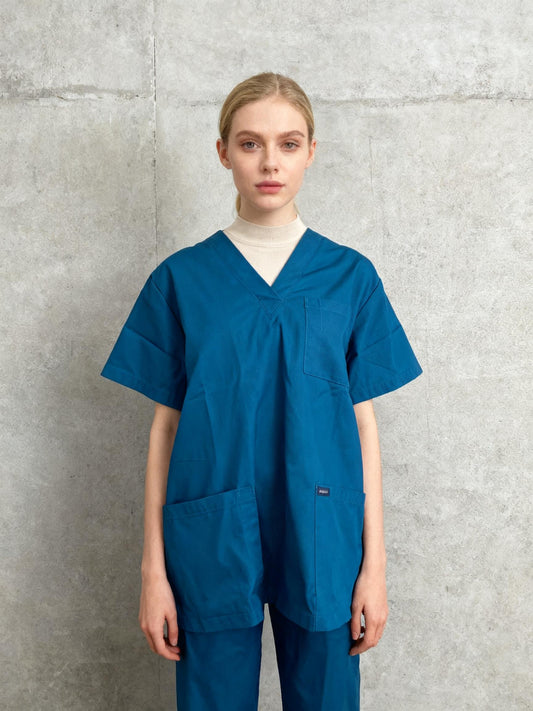 DAGACCI Blue Nurse Uniform Size S