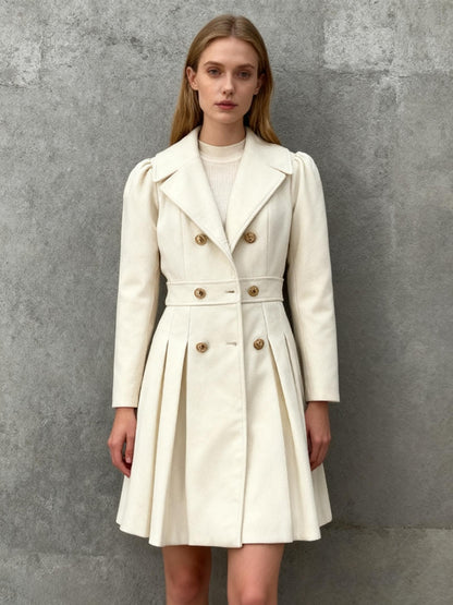 GRACE KARIN White Long Coat Size M