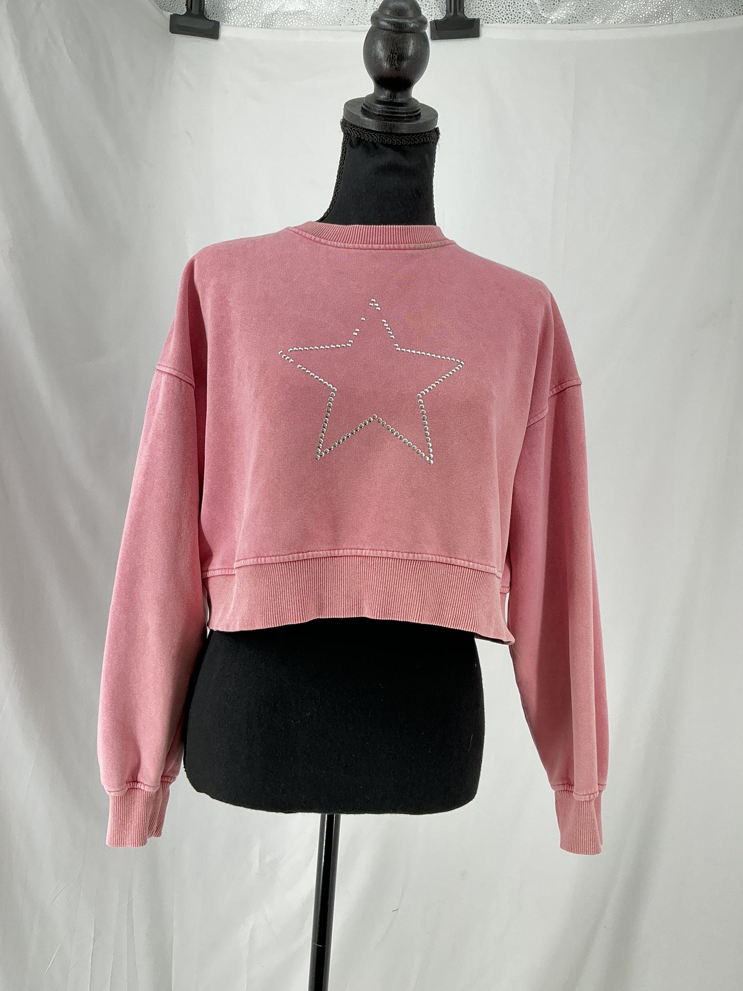 ZARA Kids Pink Sweatshirt Star Design Size 148cm