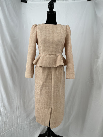 Beige Suit Dress Size S