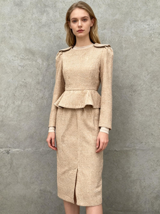Beige Suit Dress Size S