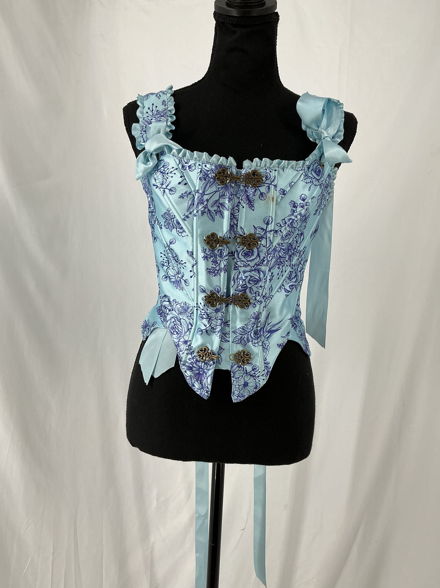 Blue Floral Top Size S