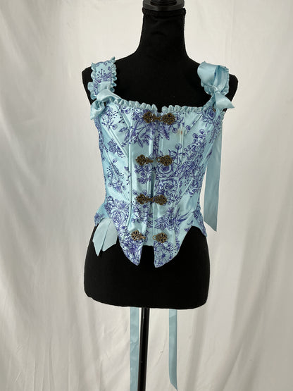 Blue Floral Top Size S