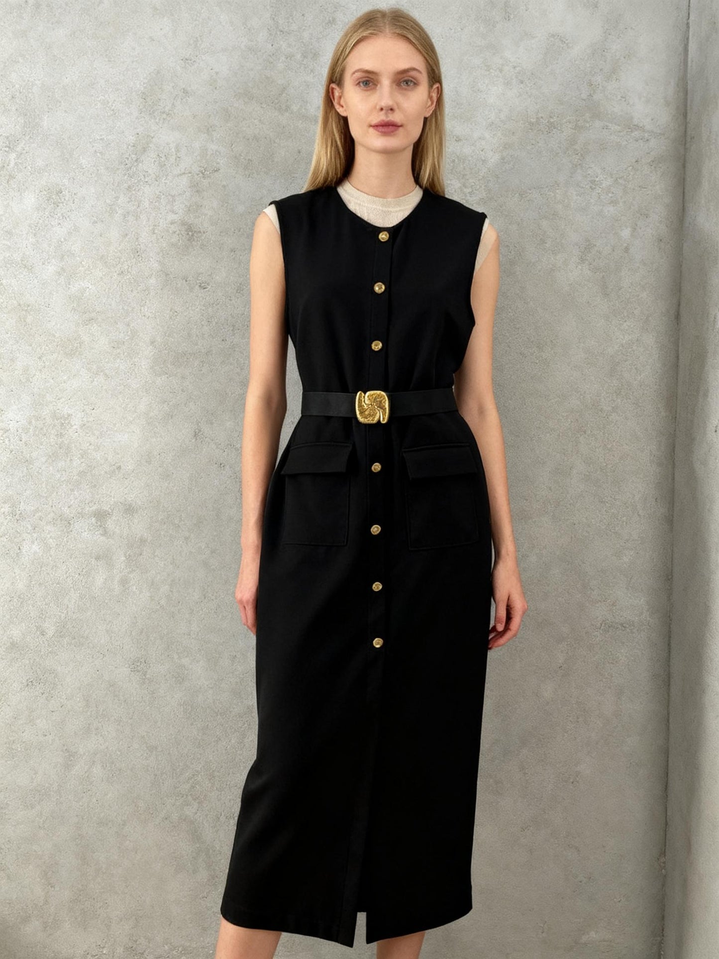 ZARA Black Sleeveless Dress Size L