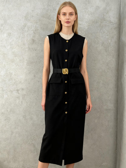 ZARA Black Sleeveless Dress Size L