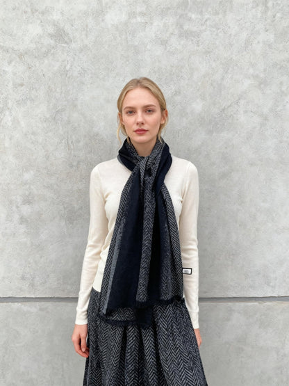 Black And Grey Scarf